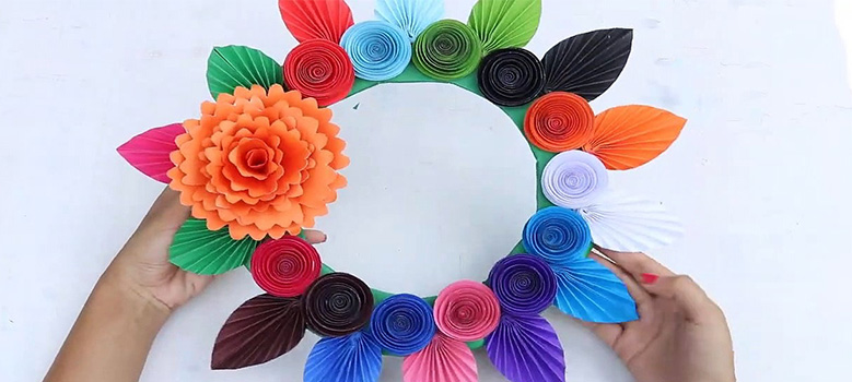 Decoration Ideas Paper Flower Wall Hanging