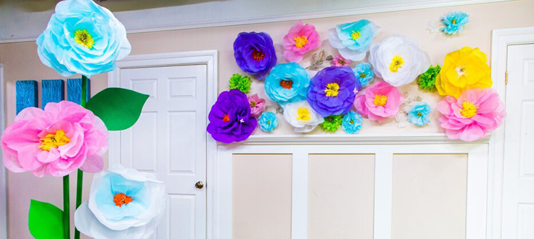Paper Flower Wall Decor Ideas