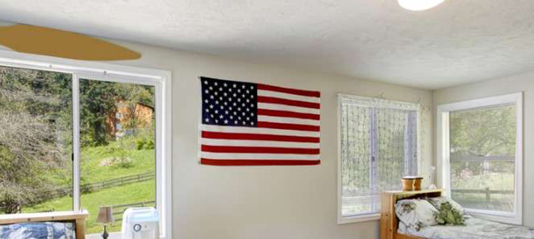 How to hang a flag on a dorm wall