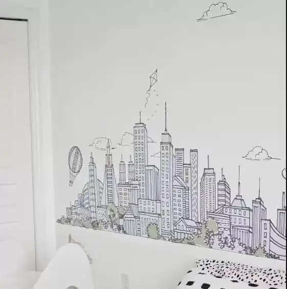 Cityscape Wall Stickers for Bedroom