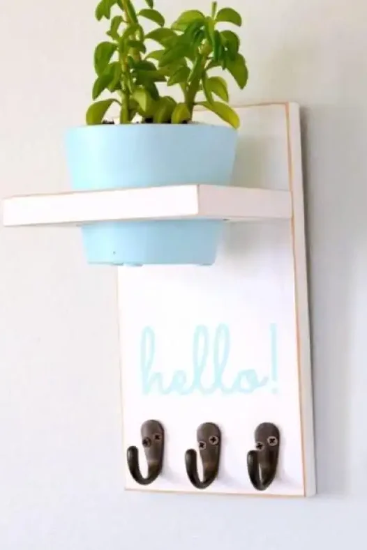 Key Holder Shelf with Succulent Shelf for Your Wall