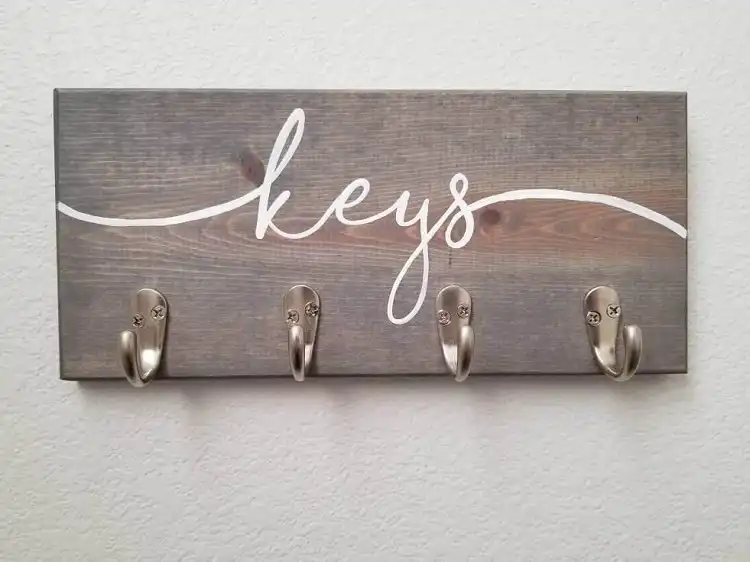 Modern Rustic Key Holder for the Entryway Wall