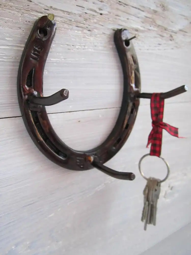 Rustic Horseshoe Key Holder for Your Wall