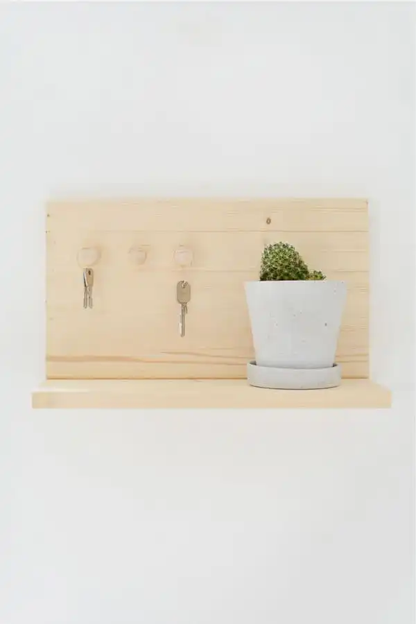 Wooden Key Shelf for Your Wall